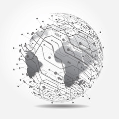 Global network connection. World map point and line composition concept of global business. Vector Illustration