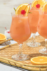 Homemade Alcoholic Hurricane Cocktail Drink