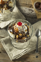 Sweet Homemade Ice Cream Sundae