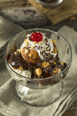 Sweet Homemade Ice Cream Sundae