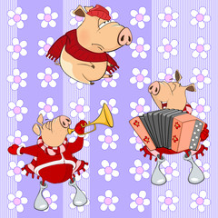
A background with pigs seamless pattern