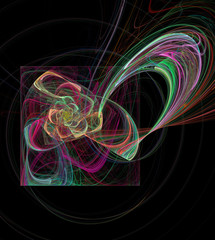 abstract multicolored fractal pattern