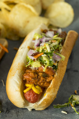 Homemade Slaw Hot Dog