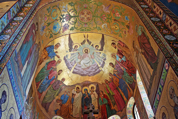 Mosaics in the interior of the Church of the Savior on Spilled Blood