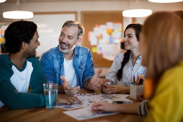 Creative business team discussing a plan