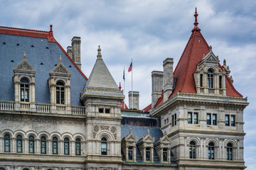 Fototapeta premium The exterior of the New York State Capitol in Albany, New York.