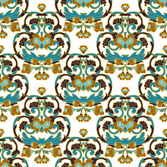 Vector damask seamless pattern
