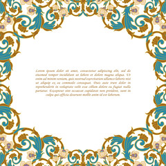  Decorative vector design elements. Vintage frame.

