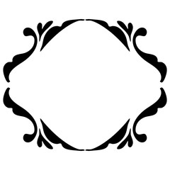 vintage frame black on white