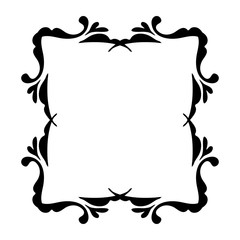 vintage frame black on white