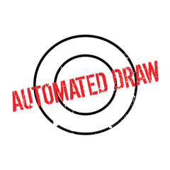 Fototapeta premium Automated Draw rubber stamp. Grunge design with dust scratches. Effects can be easily removed for a clean, crisp look. Color is easily changed.