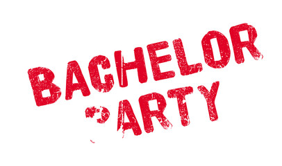 Bachelor Party rubber stamp. Grunge design with dust scratches. Effects can be easily removed for a clean, crisp look. Color is easily changed.