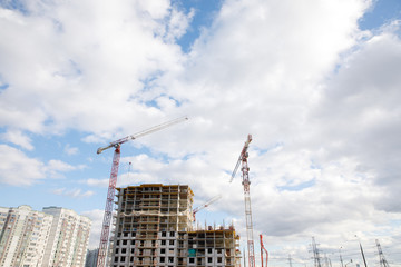Fototapeta premium crane construction building