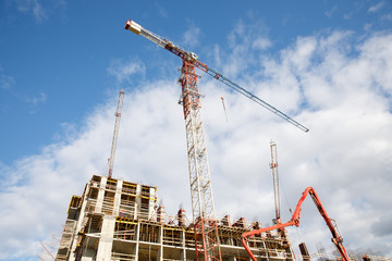 crane construction building