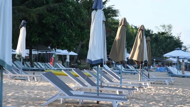 sun lounger in the morning in Phu Quoc, Vietnam