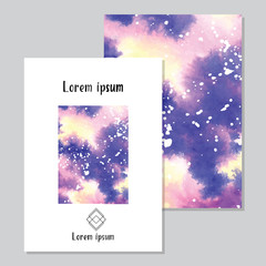 Art of watercolor stains of paint on watercolor paper