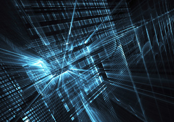 Abstract technology illustration, 3D illustration