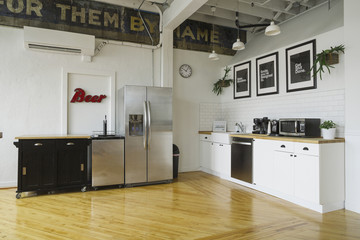 Interior of modern office kitchen