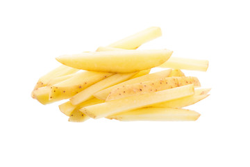 Chopped potato isolated on a white background