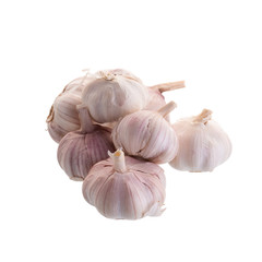 Obraz premium Garlic isolated on a white background