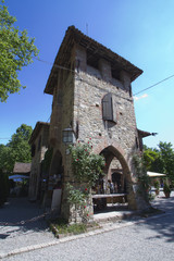 Fototapeta na wymiar borgo medievale di grazzano visconti in provincia di piacenza emilia romagna italia europa italy europe