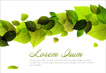 Spring Leaves Flyer Template
