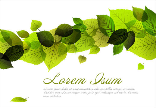 Spring Leaves Flyer Template