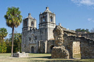 Fototapeta na wymiar Mission Concepcion in San Antonio Missions National Historical Park