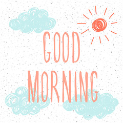 Good morning. Handwritten lettering and handmade doodle cover