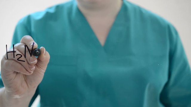 Chemical formula of Novocain.