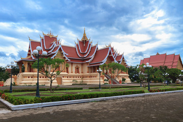 Fototapeta premium Wat Pha That Luang, Vientiane, Laos.