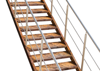 Old rusty metal ladder
