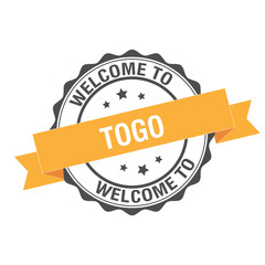 Welcome to Togo stamp illustration