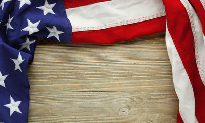 Fototapeta na wymiar Red, white, and blue American flag for Memorial day or Veteran's day background