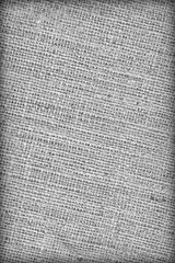 Burlap Canvas Coarse Gray Vignetted Grunge Texture