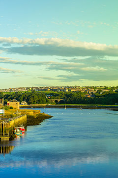 Panorama of Berwick Upon Tweed in England, UK