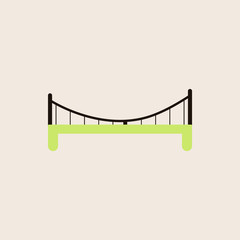 metal cable suspension bridge, modern bridge