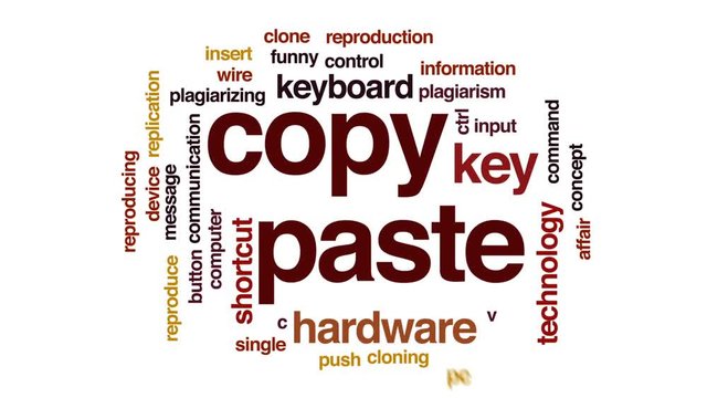 Copy paste animated word cloud, text design animation.