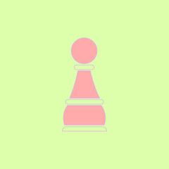 Vector illustration in flat style сhess Pawn