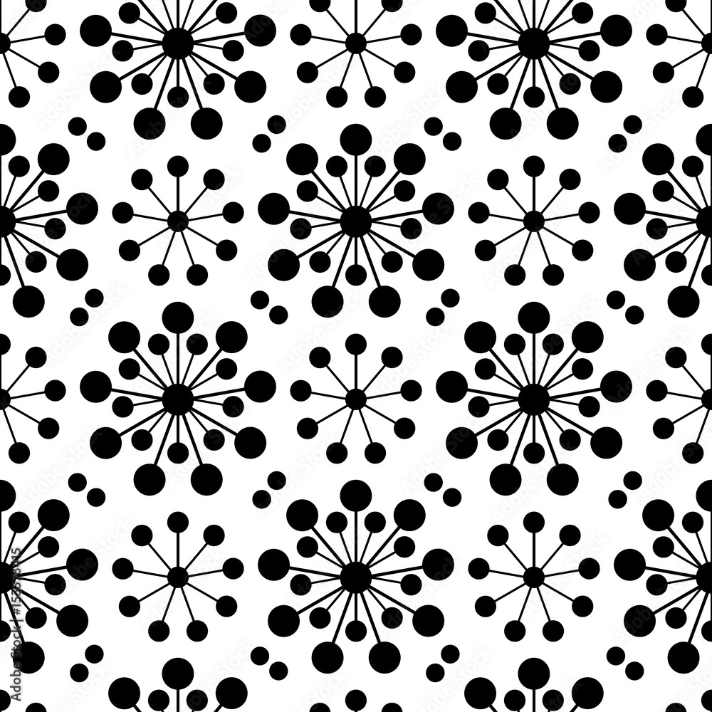 Poster vector seamless pattern. modern stylish texture. repeating abstract background with chaotic dots. si