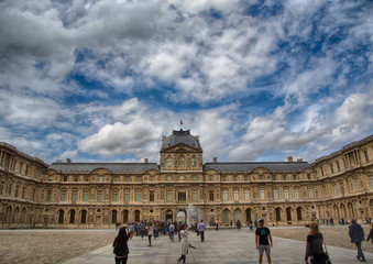 Obraz premium Louvre Palace at Paris in summer