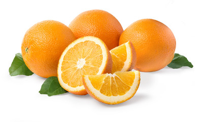 orange fruit  isolated on white