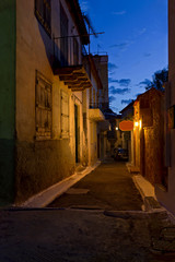 A night sidestreet in Nafplion old town, Greece