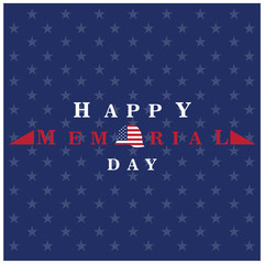 Isolated memorial day background with texture, Vector illustration