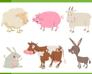 farm animal characters set