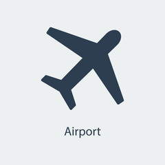 Obraz premium Airport icon. Airplane sign. Vector.