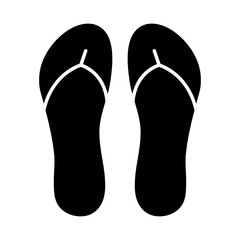 flip flops, slippers silhouette vector symbol icon design.