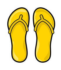 flip flops, slippers vector symbol icon design.
