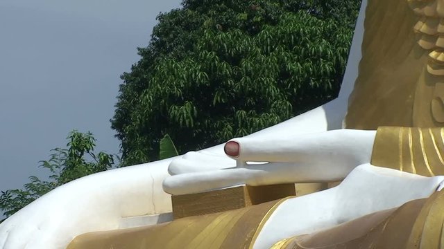 Pathein, Big Buddha hand at Pagoda