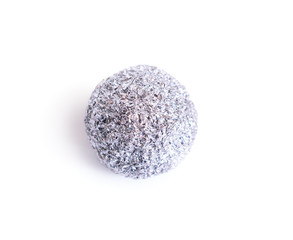Small sphere from food aluminum foil.